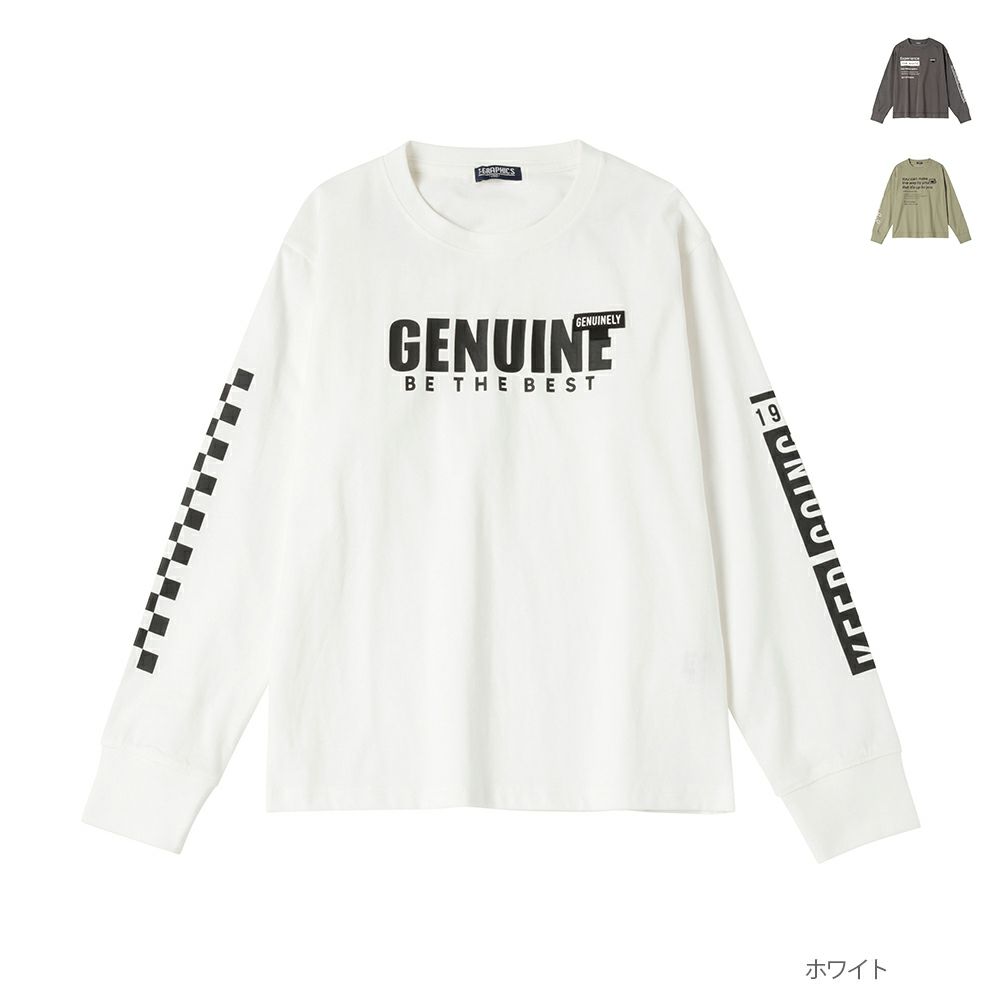 T-GRAPHICS 袖プリントロングスリーブTシャツ キッズ