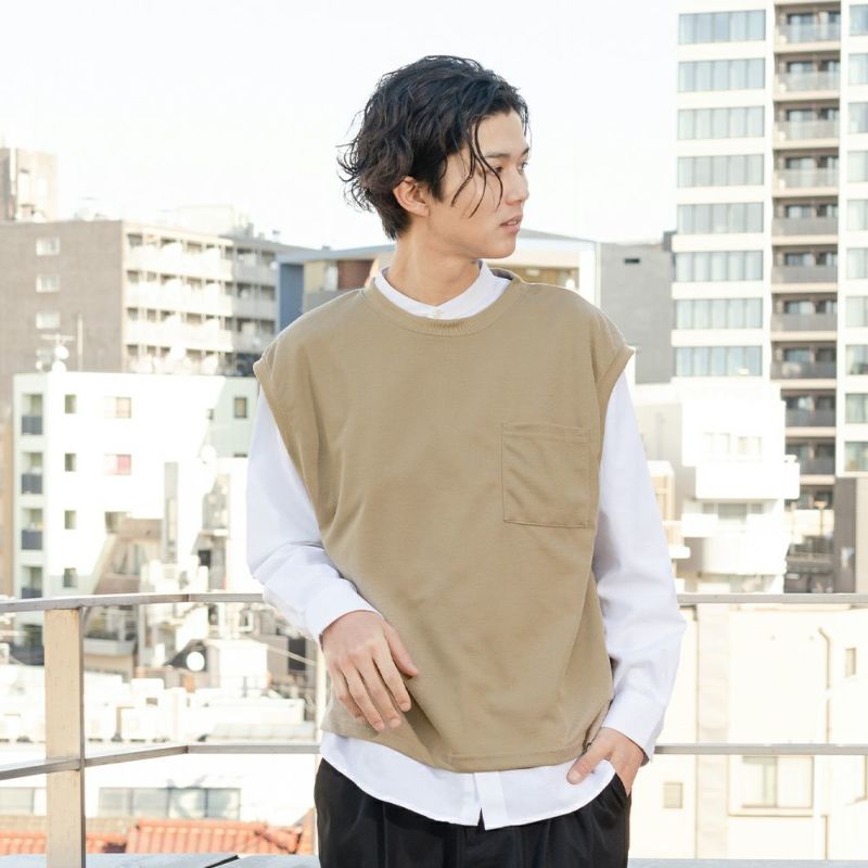 URBAN COLLECTION オックスバンドカラーベストアンサンブル メンズ