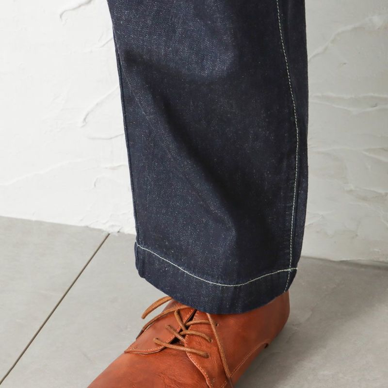 Navy 麻混デニムイージーパンツ メンズ