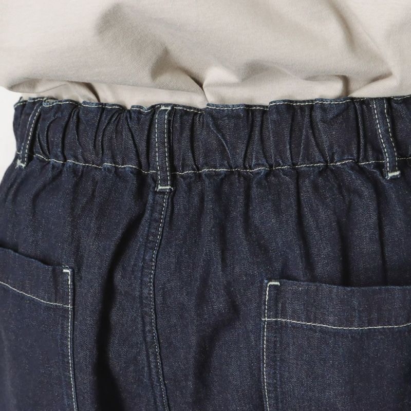 Navy 麻混デニムイージーパンツ メンズ