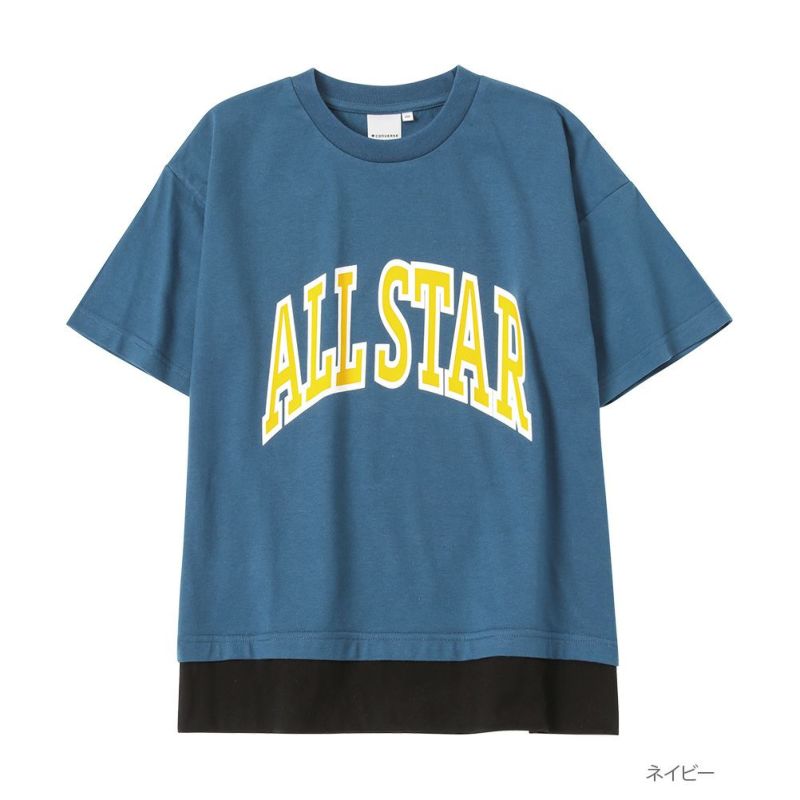 CONVERSE  フェイクレイヤードTシャツ キッズ ネコポス 対応商品商品画像-2