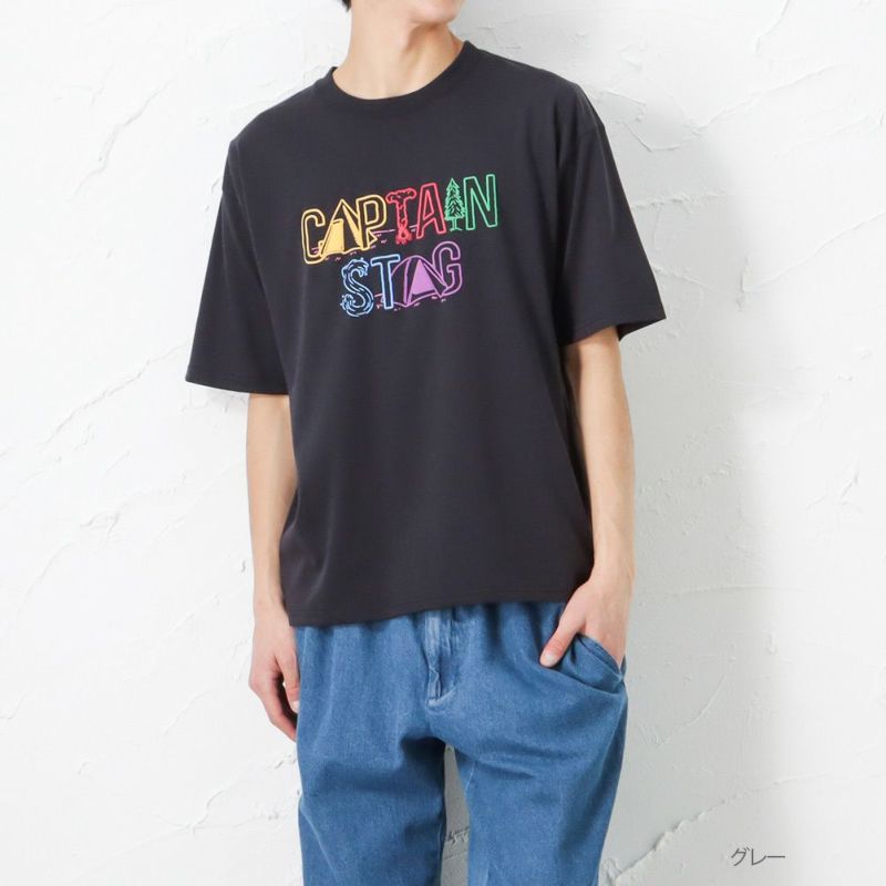 CAPTAIN STAG グラフィック半袖Tシャツ メンズ