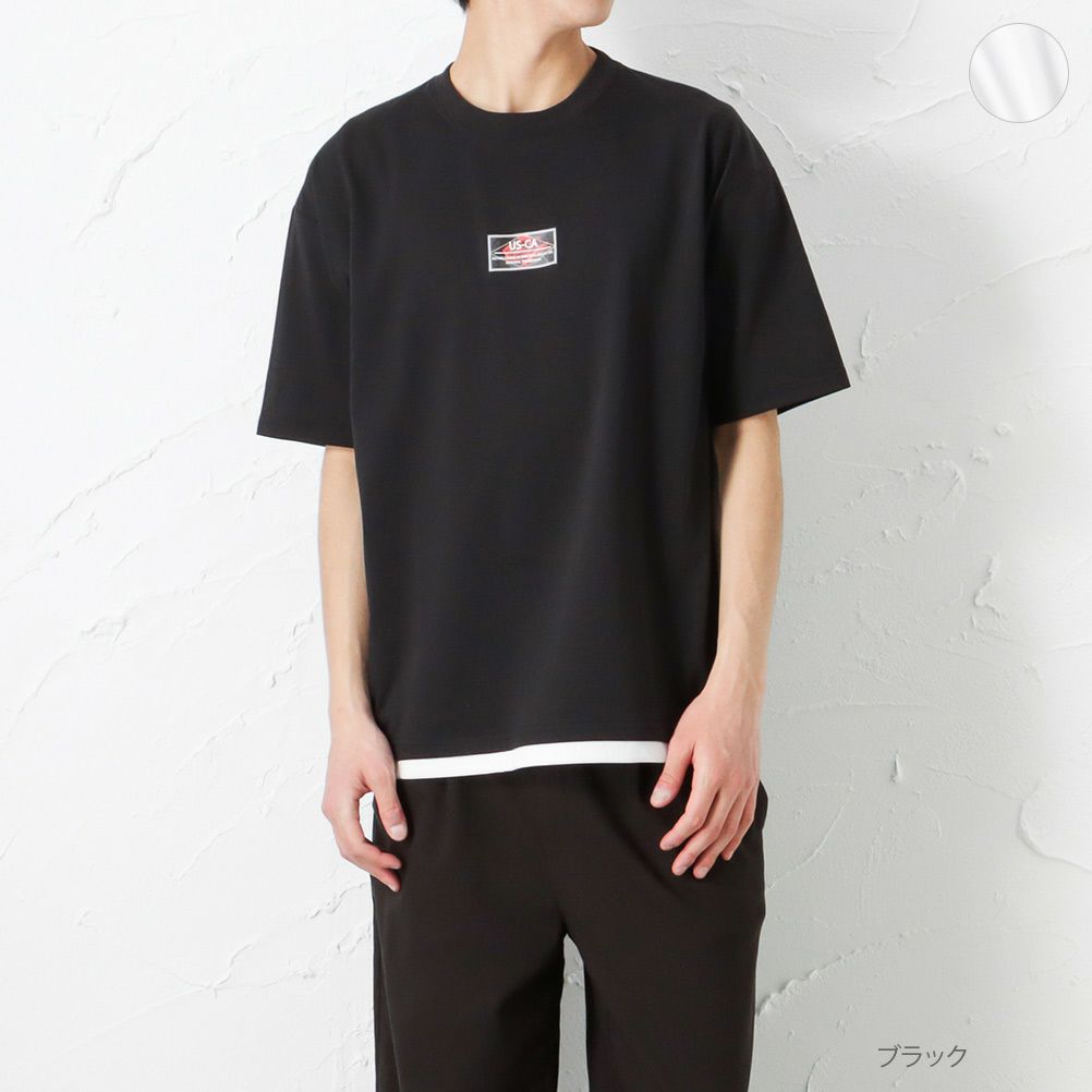 Mossimo ローズフォトレイヤード半袖tシャツ メンズ