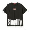 Simplify ポンチ素材 ビッグロゴプリントTシャツ キッズ ネコポス 対応商品