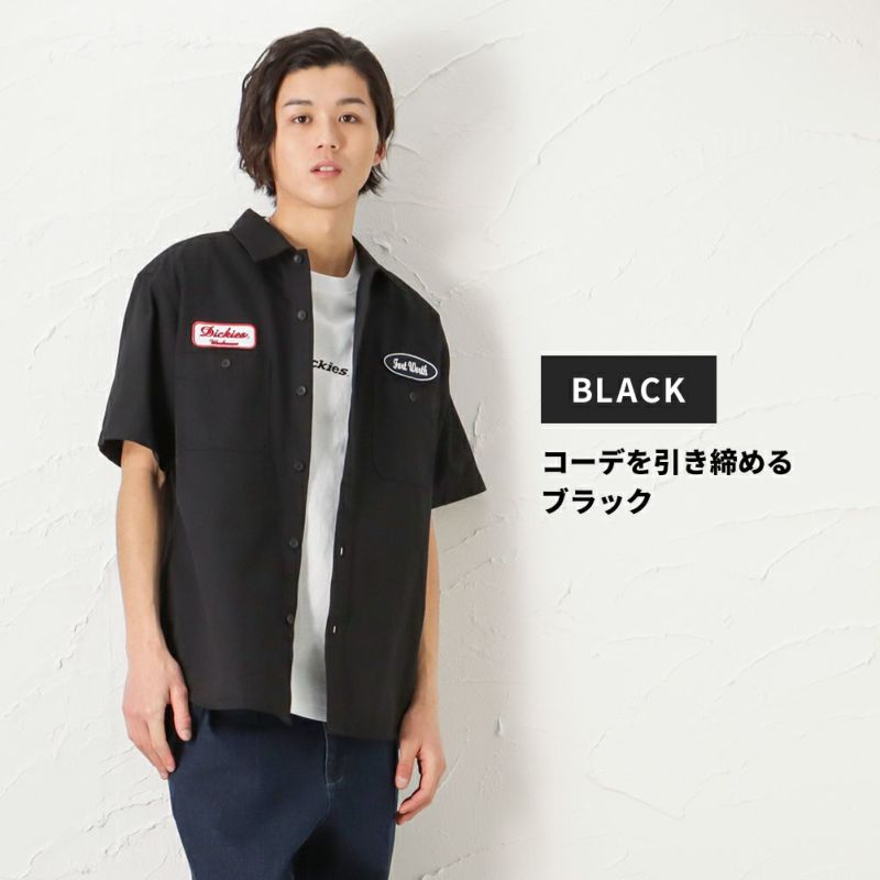 Dickies ワッペンワークシャツ メンズ