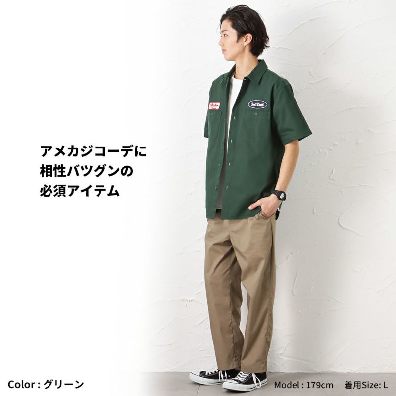 Dickies ワッペンワークシャツ メンズ