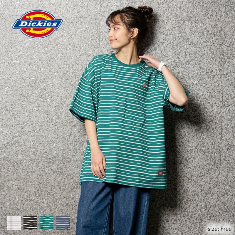 Dickies ボーダーチュニックTシャツ レディース