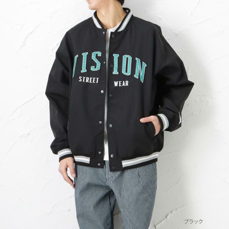 VISION STREET WEAR ナイロンワッペンスタジャン メンズ