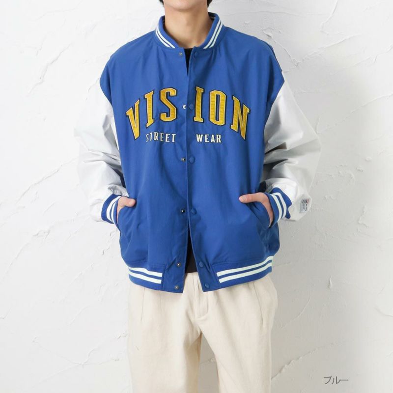 VISION STREET WEAR ナイロンワッペンスタジャン メンズ