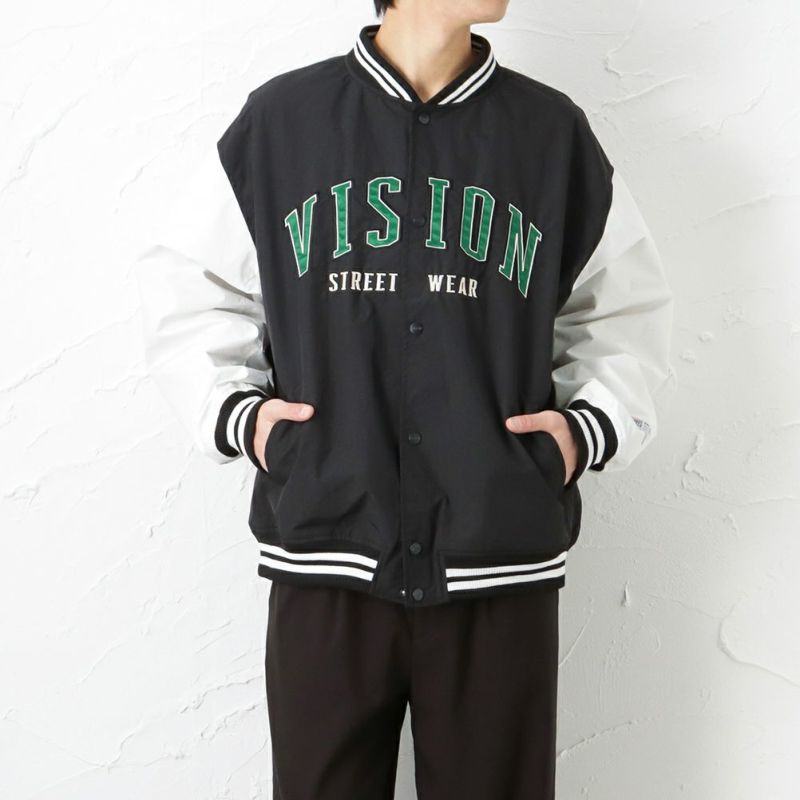 VISION STREET WEAR ナイロンワッペンスタジャン メンズ