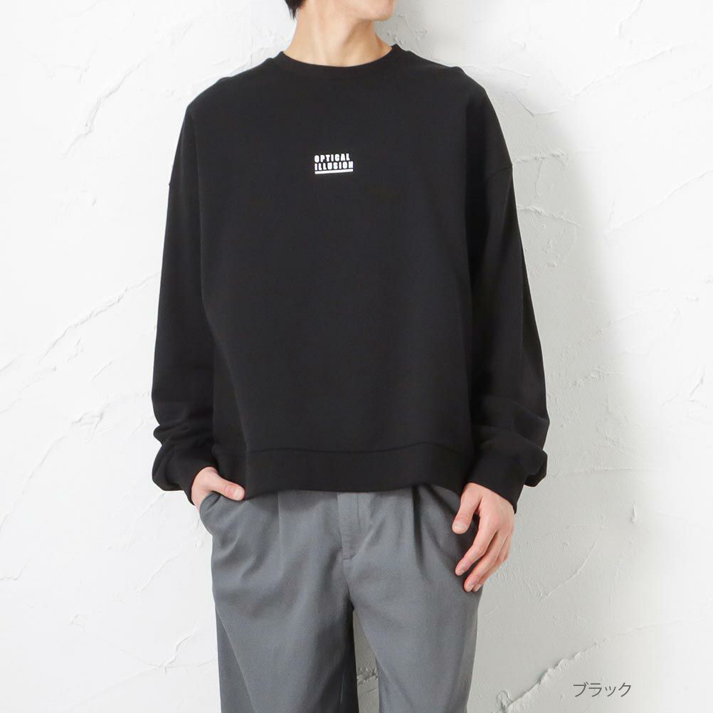 叩き付けプリントスウェット メンズ