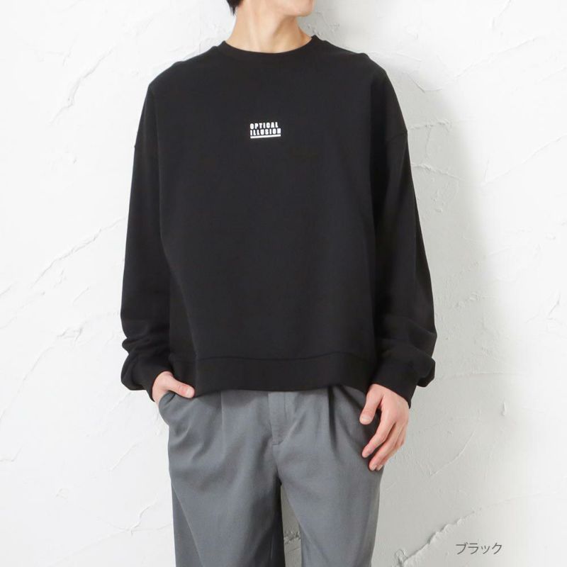 叩き付けプリントスウェット メンズ