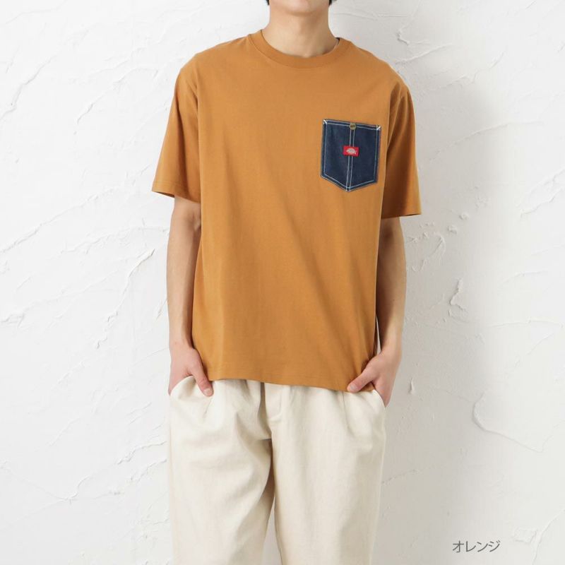 Dickies ポケット切替半袖Tシャツ メンズ