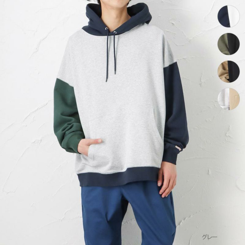 Goodwear 配色ビッグパーカー メンズ