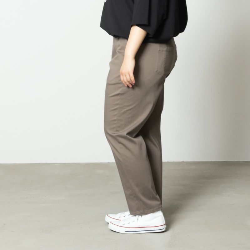 [大きいサイズ] KIYASE CRサテンテーパードパンツ クイーンサイズ レディース商品画像-5