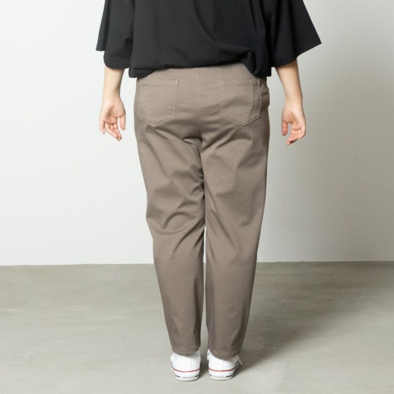 [大きいサイズ] KIYASE CRサテンテーパードパンツ クイーンサイズ レディース商品画像-6