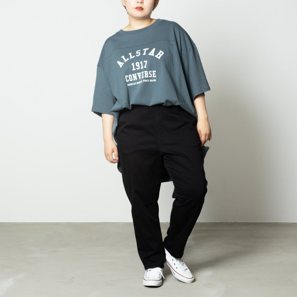 [大きいサイズ] KIYASE CRサテンテーパードパンツ クイーンサイズ レディース