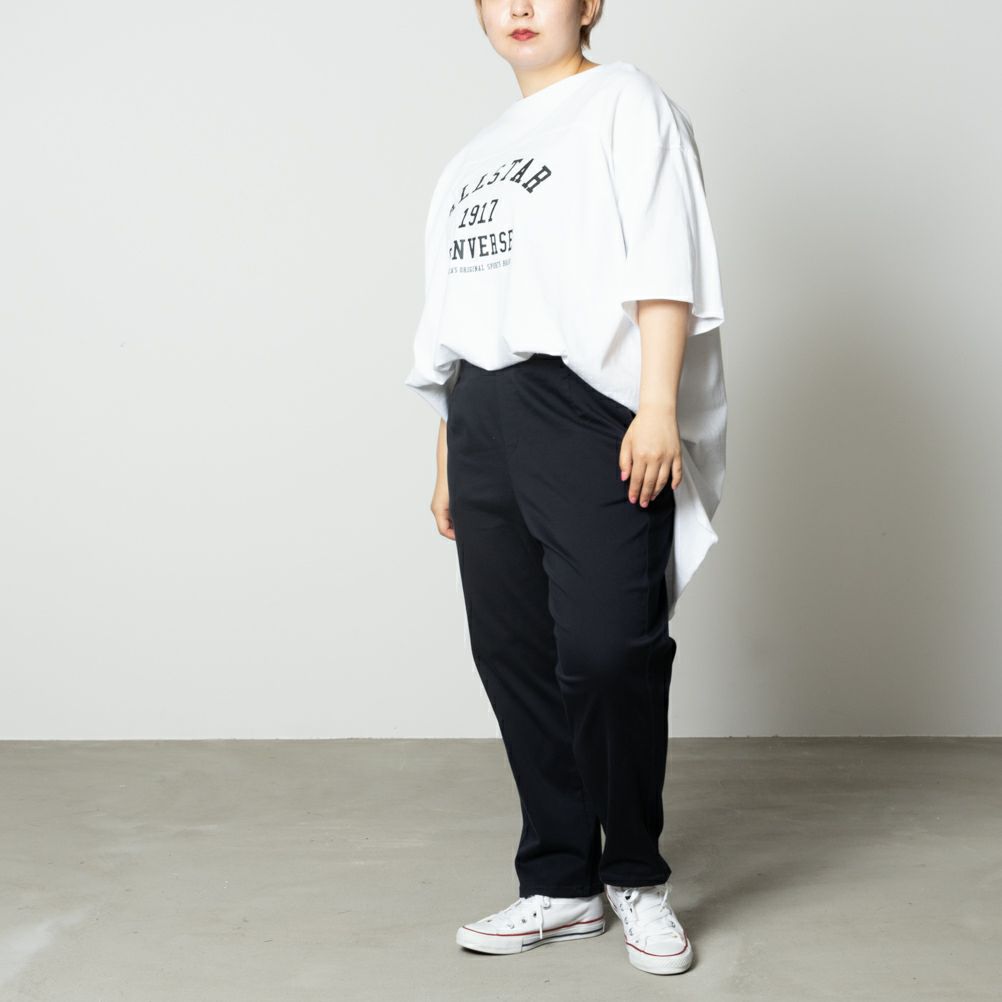 [大きいサイズ] KIYASE CRサテンテーパードパンツ クイーンサイズ レディース