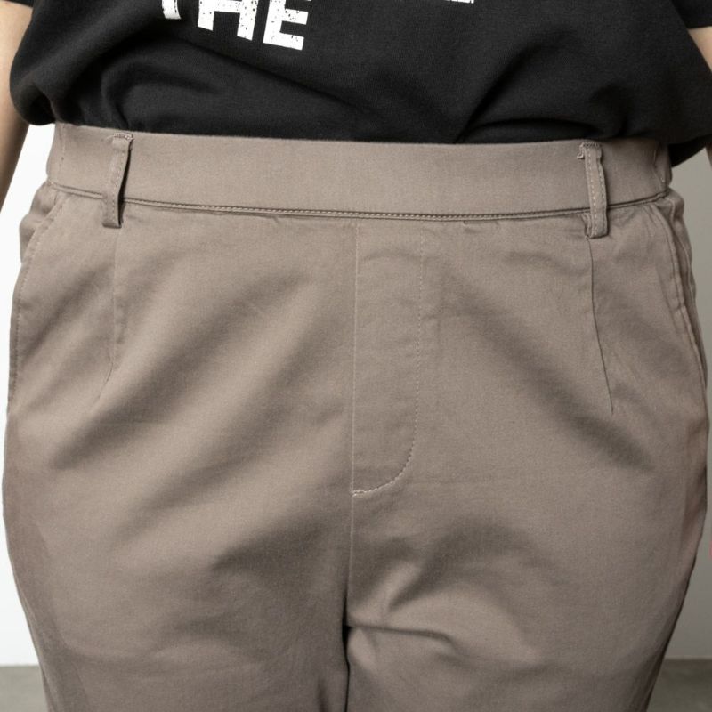 [大きいサイズ] KIYASE CRサテンテーパードパンツ クイーンサイズ レディース商品画像-9