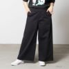 [大きいサイズ] KIYASE CRサテンワイドパンツ クイーンサイズ レディース