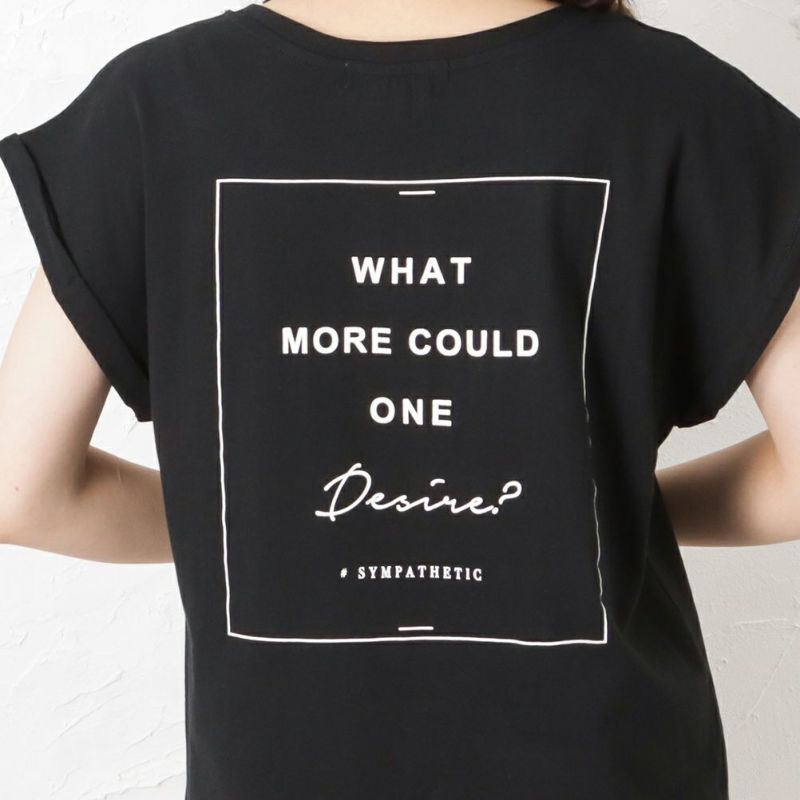 T Graphics 袖ロールアッププリントtシャツ レディース