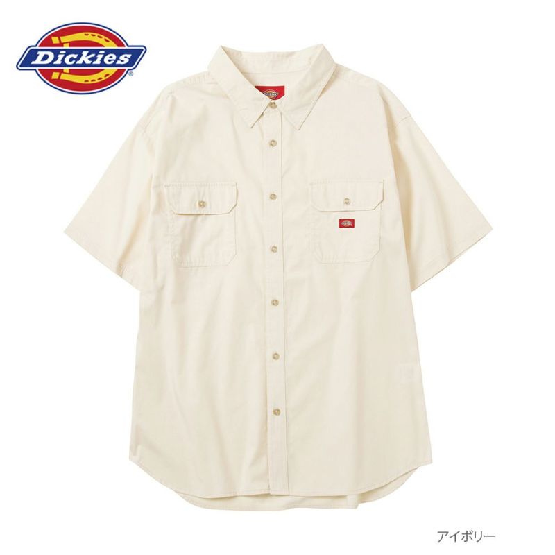 Dickies [大きいサイズ] ツイル無地ワークシャツ キングサイズ メンズ