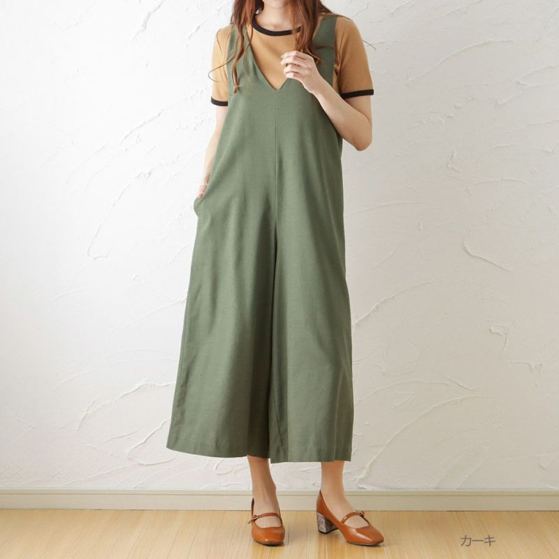 [値下げ]【オンラインストア限定】GOOD CREW  リネンレーヨンサロペット レディース商品画像-2