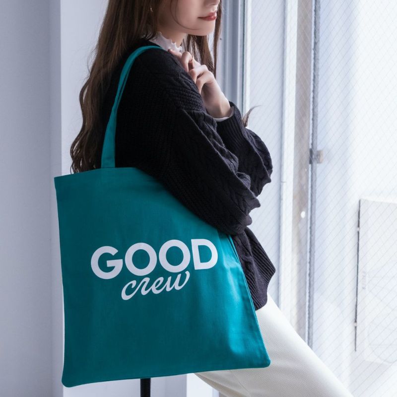 [期間限定価格]GOOD CREW  ロゴプリントツイルトートバッグ商品画像-3