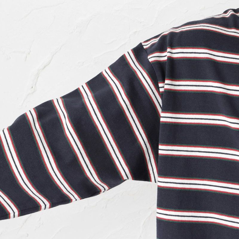 VISION STREET WEAR USAコットン ボーダーロングスリーブTシャツ