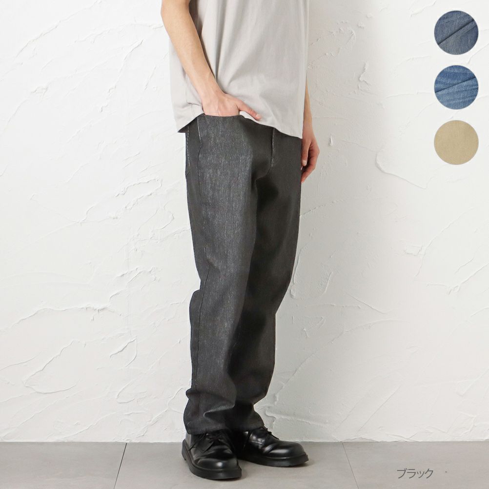 Navy Run Denim クールテーパードパンツ メンズ Navy Run Denim クールテーパードパンツ メンズ
