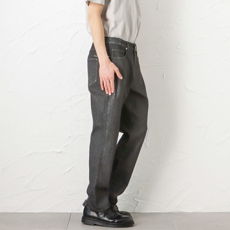 NAVY RUN DENIM クールテーパードパンツ メンズ