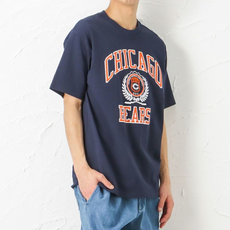 NFL Chicago Bears ロゴプリントコットン半袖Tシャツ メンズ ネコポス 対応商品