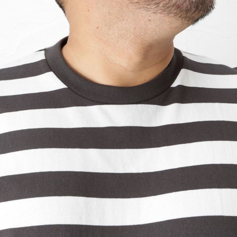 Orgabits 大きいサイズ ボーダークルーネック半袖tシャツ キングサイズ メンズ Orgabits 大きいサイズ ボーダークルーネック半袖tシャツ キングサイズ メンズ