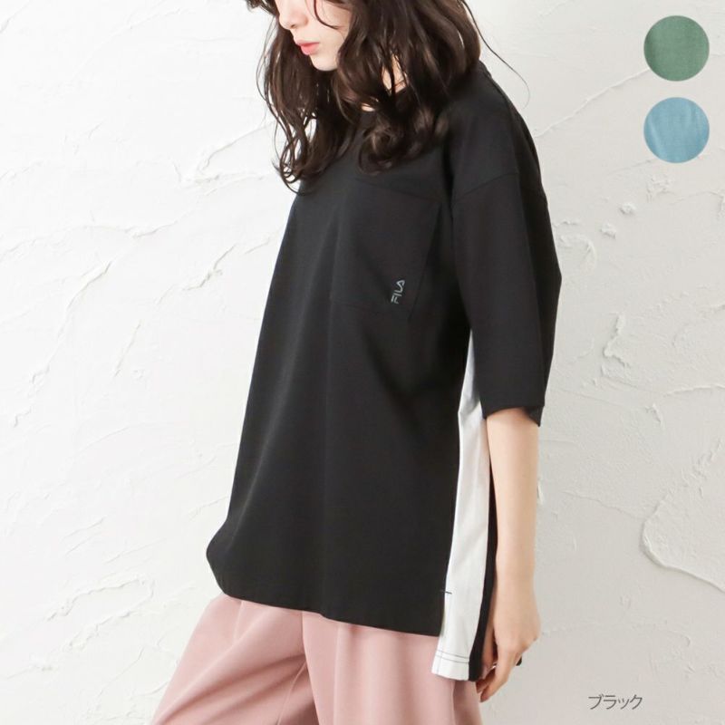 Fila サイドラインtシャツ レディース Fila サイドラインtシャツ レディース