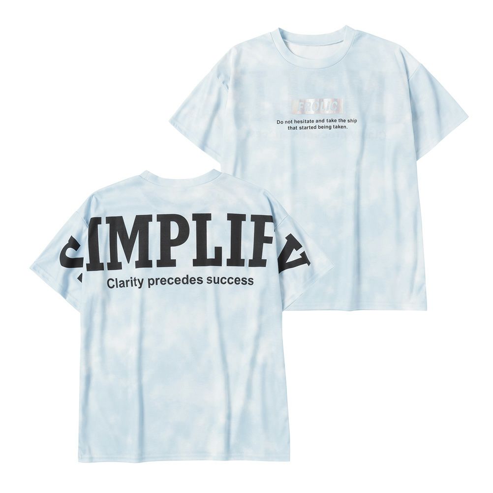 Simplify バックプリント ロンT - Tシャツ