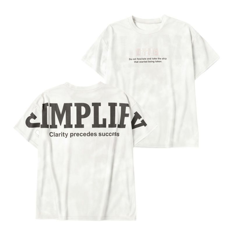 Simplify バックプリント ロンT - Tシャツ