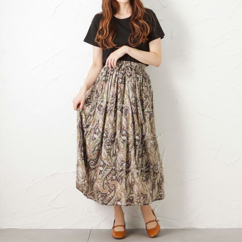 [期間限定価格]【オンラインストア限定】綿ボイル総柄スカート レディース商品画像-12