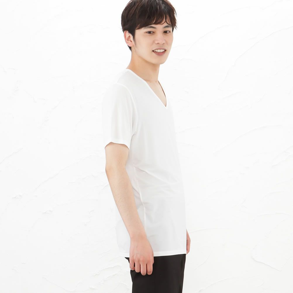 SARARI COOL VネックTシャツ メンズ ネコポス 対応商品