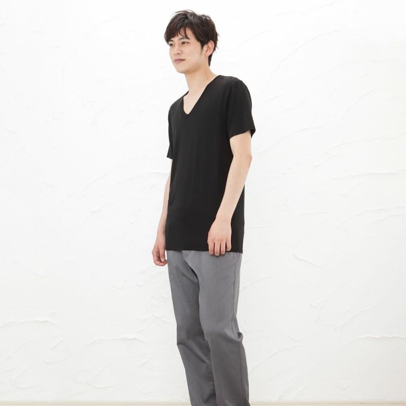 SARARI COOL VネックTシャツ メンズ メール便 対応商品商品画像-9