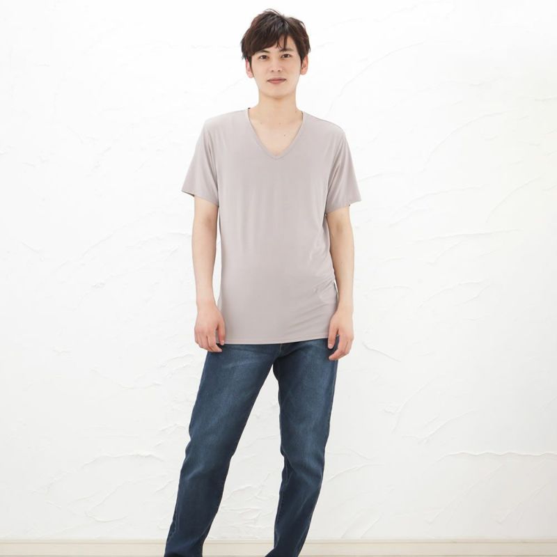 SARARI COOL VネックTシャツ メンズ メール便 対応商品商品画像-10