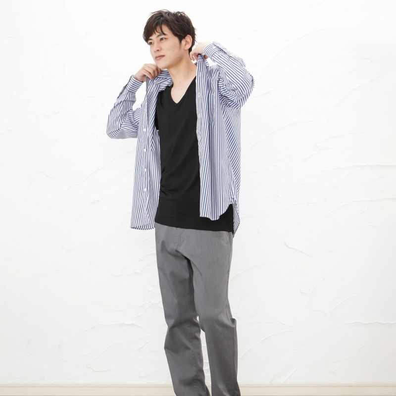 SARARI COOL VネックTシャツ メンズ メール便 対応商品商品画像-15