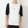 ポンチ素材 切替Tシャツ メンズ
