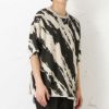 ポンチ素材 アクセ付き総柄Tシャツ メンズ