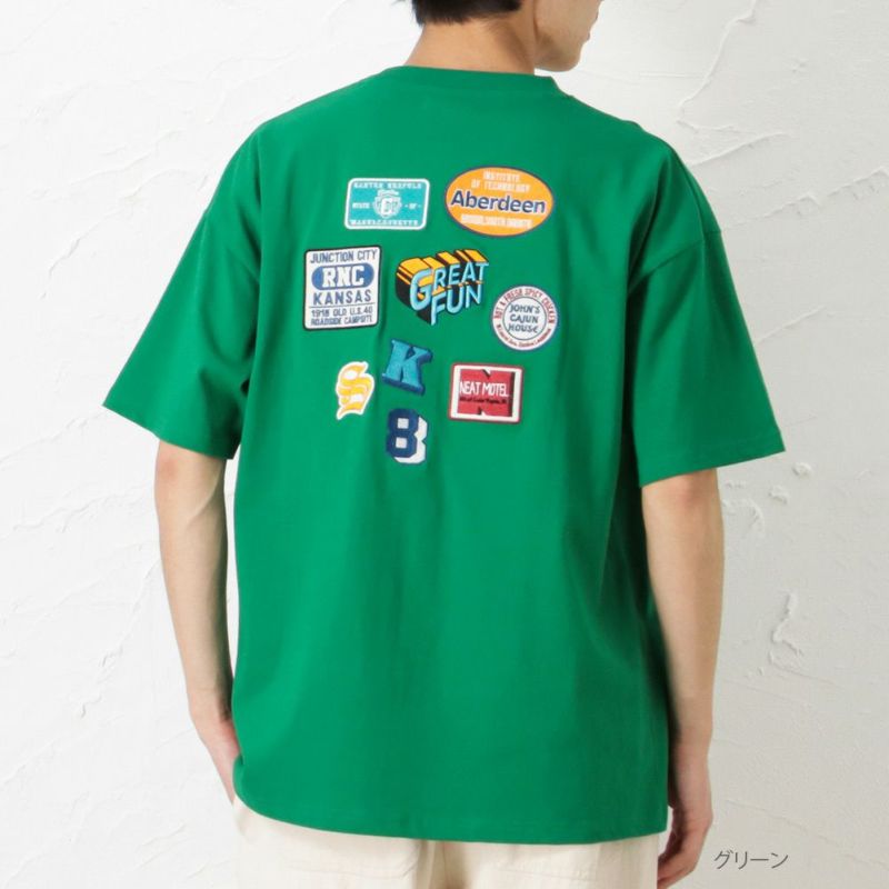 ワッペンコラージュTシャツ メンズ