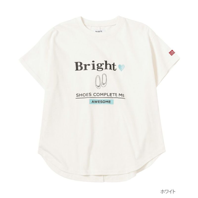 NAVY バックスリットラウンドTシャツ キッズ ネコポス 対応商品商品画像-2