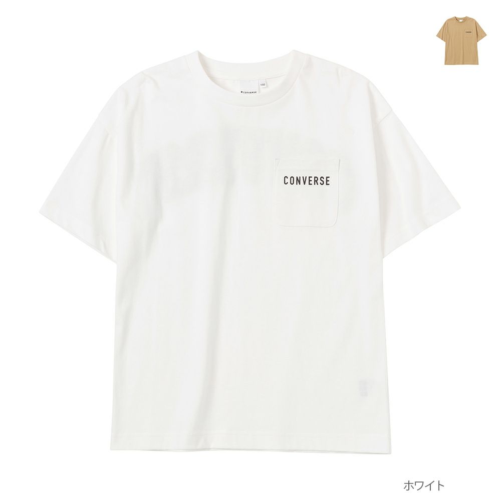 Converse ポケット付きバックロゴtシャツ キッズ