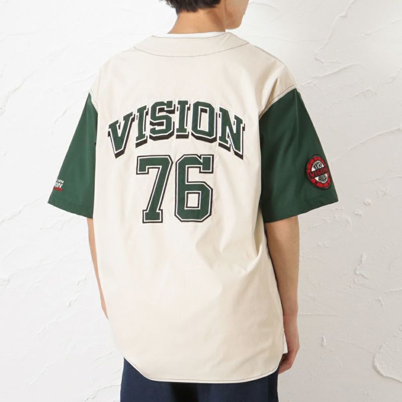 正規 【美品】VISION STREET WEAR ワッペンベースボールシャツ