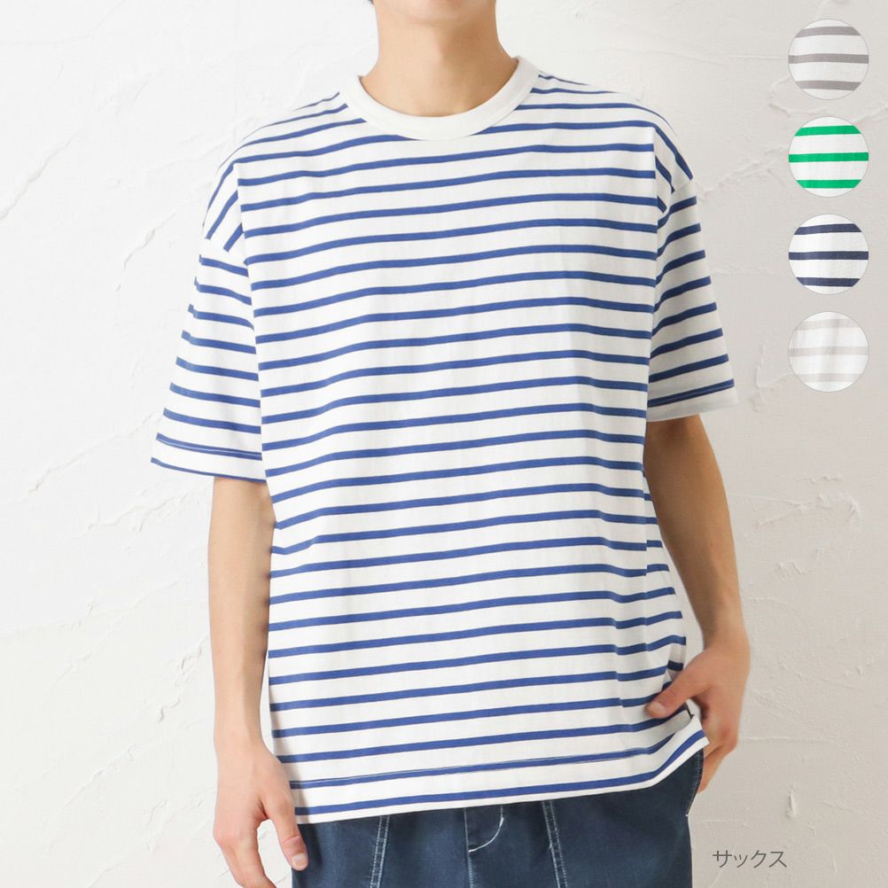 Good Crew Usaコットン ボーダー半袖tシャツ メンズ