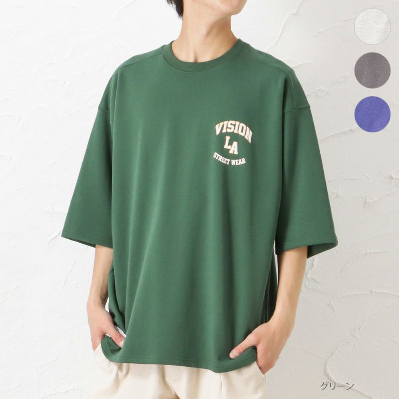 VISION STREET WEAR ベースボールロゴ裏毛Tシャツ メンズ