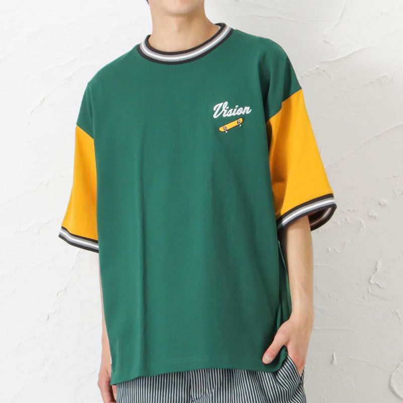 【オンラインストア限定】VISION STREET WEAR  リブラインビッグTシャツ メンズ ネコポス 対応商品商品画像-2